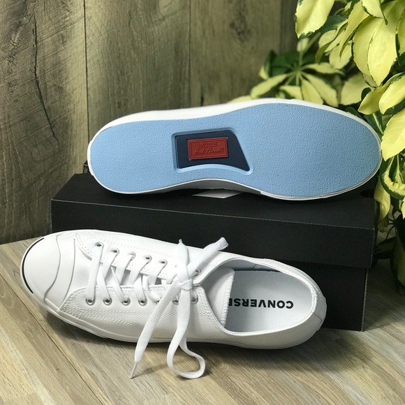 Converse Jack Purcell LEA Leather LowTop WhiteNavy - Picture 8 of 8